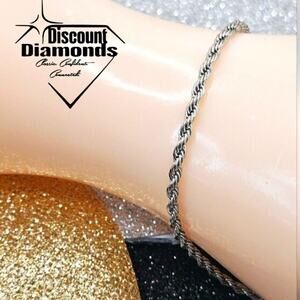 Titanium Stainless Steel Twisted Chain Bracelet